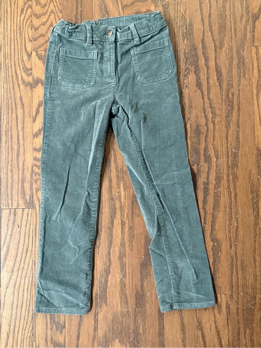Girls Crewcuts Green Corduroy Straight-Leg Pants